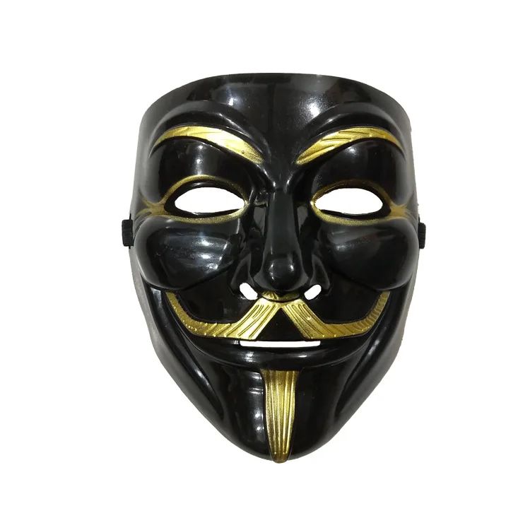 Multi Style V for Vendetta Anonymous Mask Silver V Smile Masks Anime Halloween Cosplay Guy Fawkes Masque Adults Joker Gold Mask