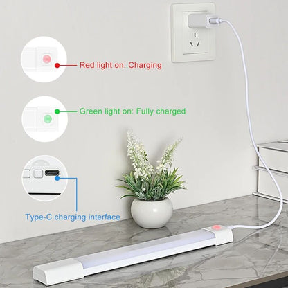 LED Closet Lights Motion Sensor Lamp Wireless Rechargeable Cabinet Night Light For Kitchen Bedroom Wardrobe Sensor Night Lamp