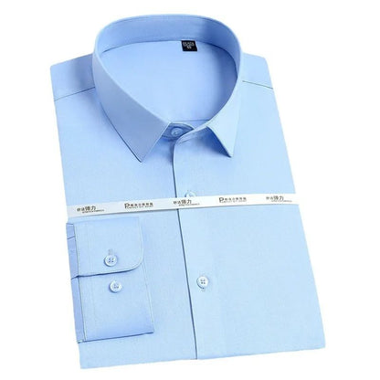 Men's white shirt long sleeved wedding business non ironing formal wear professional workwear casual wrinkle resistant shirt