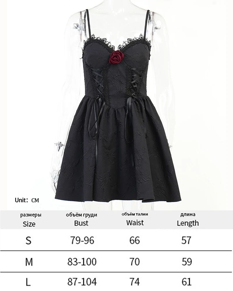 Dark Halloween Lace Dress Punk Trend Sexy Evening Dress Suspender Skirt For Women
