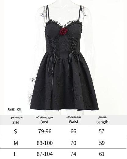 Dark Halloween Lace Dress Punk Trend Sexy Evening Dress Suspender Skirt For Women
