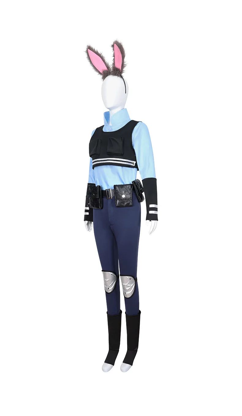 New Animal Judy Hopps Halloween Cosplay Costume For City Rabbit Police Officer Zoo Costume Fancy Dress Up Gifts Adult Children