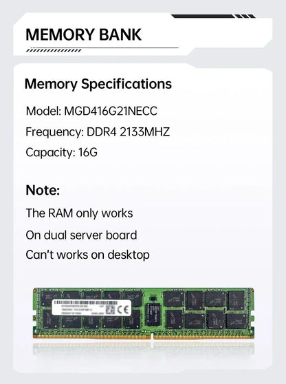 Conjunto de Placa-Mãe SOYO X99 com CPU Xeon E5 2630 V4 LGA2011-3 DDR4 16GB (1*16GB) RAM 2133MHz NVME M.2 Acessórios de Computador SATA
