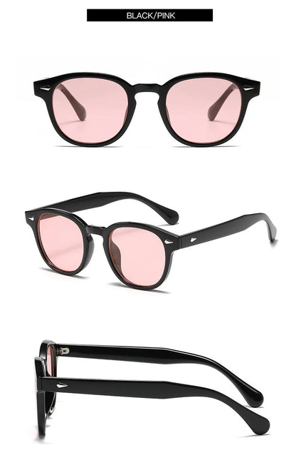 JNPCXI Quality New Retro Round Sunglasses Women Fashion Rivets Decoration Shades UV400 Men Punk Leopard Sun Glasses