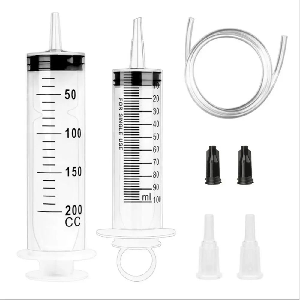1 seringa de grande capacidade de 150ml-500ml, bomba reutilizável, medição, tubo de 1,3m, alimentação, tinta, seringa grande, nutrientes hidropônicos