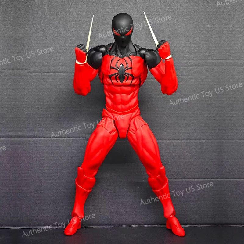Mess Toys Homem-Aranha Symbiote Homem-Aranha Messtoys Traje Preto Vizinho Aranha Escarlate Anime Boneco de Ação Presentes Brinquedos