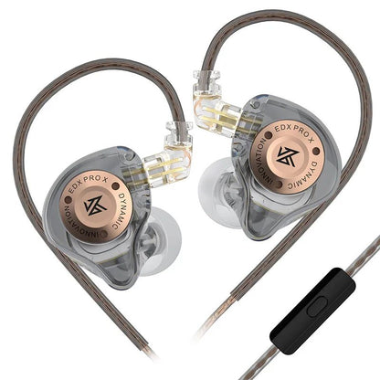 Fone de Ouvido Dinâmico KZ EDX PRO X HIFI com Graves para Música Fone de Ouvido Esportivo com Cancelamento de Ruído KZ EDXPROX ZSTX ZSN PRO ZAS EDA ZVX