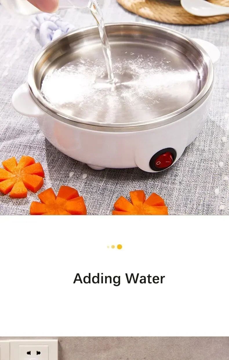 Caldeira de Ovo Elétrica Multifuncional Camadas Duplas Mini Vaporizador Escalfador Cozinha Cozinha Máquina de Café da Manhã máquina de café da manhã