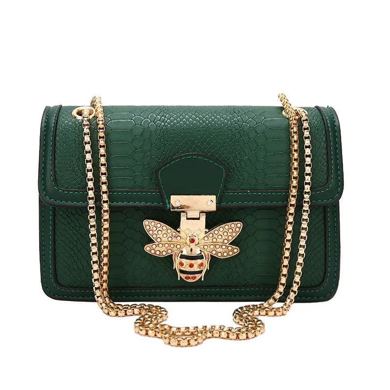 Luxury Handbags for Women Crossbody Bags Bee Lock Tote Casual Flap Purses Crocodile Print Leather Handbag Ladies Shoulder Bags