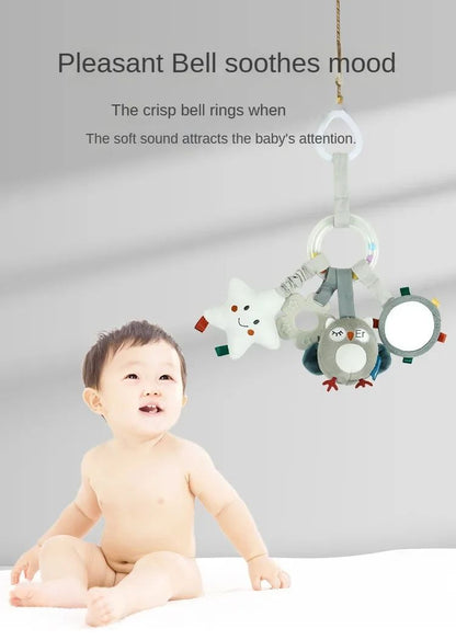 Brinquedos para Bebês de 0, 3, 6, 12 Meses, Brinquedo de Pelúcia com Atividades de Arco-Íris para Pendurar no Carrinho de Bebê, Cadeirinha de Carro, Berço, Viagem, Brinquedos Sensoriais para Bebês