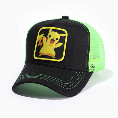 Anime Cartoon Baseball Caps Men Snapback Hip Hop Hats For Women Cotton Sun Mesh Hat Streetwear Breathable Visor Trucker Bones