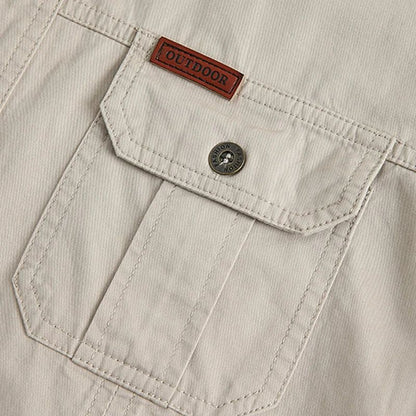 Oversized Shirts Men Long-Sleeve Formal Business Shirts Cargo Casual Shirts Slim Pocket Fashion Soild Shirt Male Brand Clothes