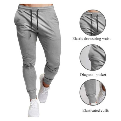 Calça Casual Masculina Moletom Jogger Tamanho Grande Cintura Elástica Esportiva Casual Calças Soltas Roupas Fitness Primavera Seção Fina