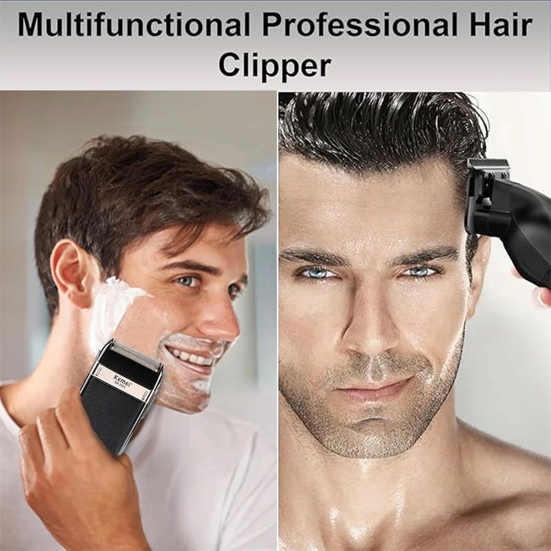 Kemei  KM-2299 KM-2024  Professional Barber Cordless Electric Hair Clippers USB Rechargeable Hair Trimmers Hair Cutting Machine
