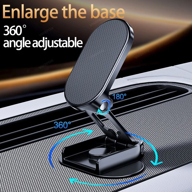 360° Rotation Magnetic Car Phone Holder Dashboard GPS Foldable Cell Phone Stand Mount For All Smartphones Universal Auto Bracket