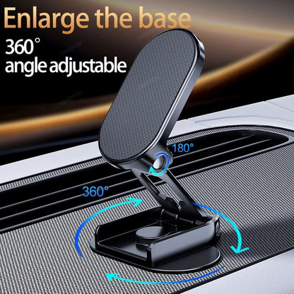 360° Rotation Magnetic Car Phone Holder Dashboard GPS Foldable Cell Phone Stand Mount For All Smartphones Universal Auto Bracket