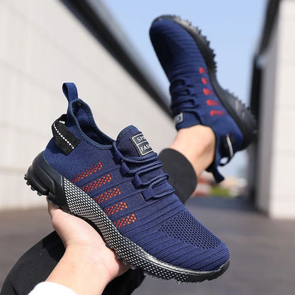Tênis Masculino Casual Malha Leve Respirável Solado Macio Sapatos de Corrida Slip-on Masculino Sapatilhas Mocassins Calçados Esportivos Zapatos Hombre