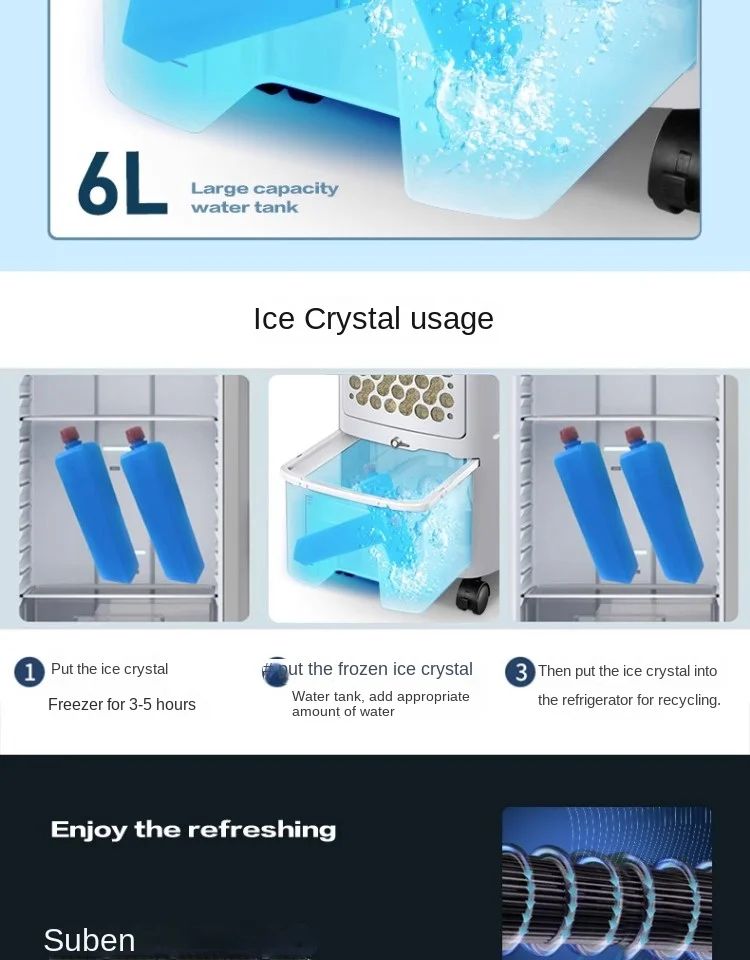 Ar condicionado portátil - Haier 220V Ventilador de resfriamento único com refrigeração a água