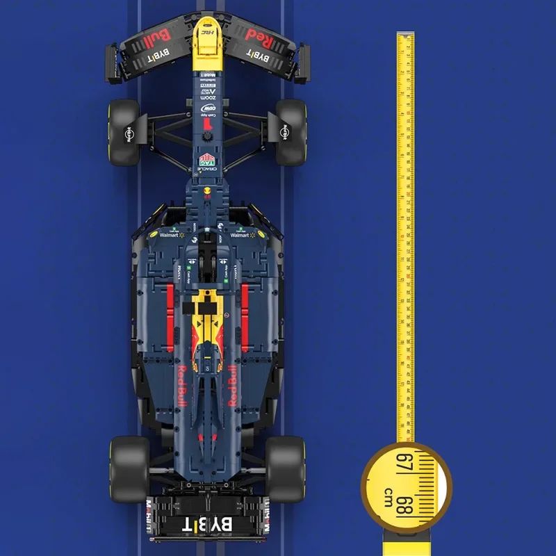 RASTAR 2509PCS 1:8 Technik F1 Redbull RB19 1. Max. Verstappen 11 Perez Racing Formula Blocos de Montar Modelo MOC Carro Tijolos Brinquedo