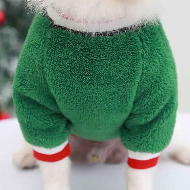 Roupa de Natal para Cães Roupa de Inverno Quente para Cães de Pequeno e Médio Porte Alce Papai Noel Cães Gatos Casaco Moletom Fantasia de Natal para Cães