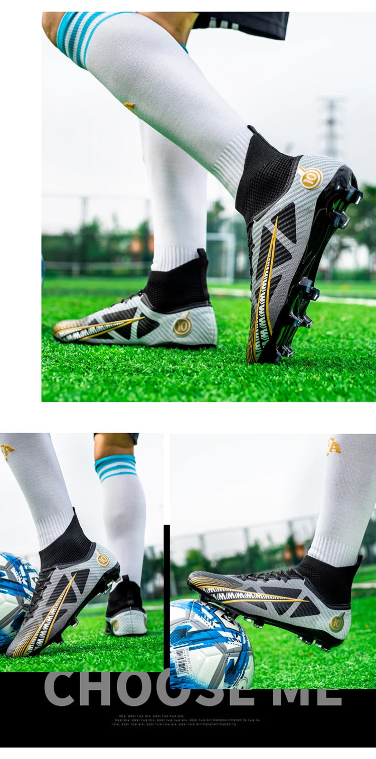 Quality Football Shoes for Boys Soccer Shoes Men Soccer Cleats Free Shipping Football Boots Unisex Outdoor Ultralight Sneakers