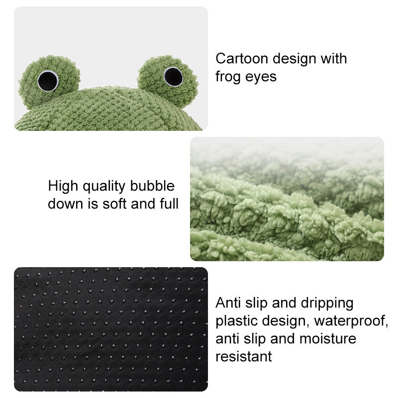 Nova Cama para Animais de Estimação Inverno Quente Toca para Cão Gato Vilinha Pelúcia Colchão para Pets Pequeno Formato Sapo Semi-Fechada Casa para Gatinhos Filhotes Suprimentos para Animais de Estimação