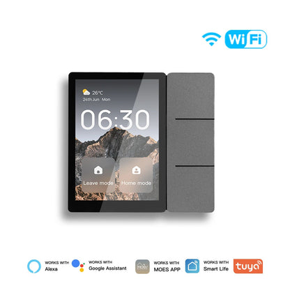 MOES Tuya WiFi Painel de Controle Central Inteligente de 3,5 polegadas Tela Central Bluetooth Sigmesh Hub com 3 Relés Integrados e Botões Físicos