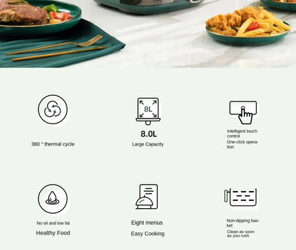 220V AUX Air Fryer and Oven Combo: Multifunctional, Fully Automatic, No Oil Technology, Easy-to-clean DD