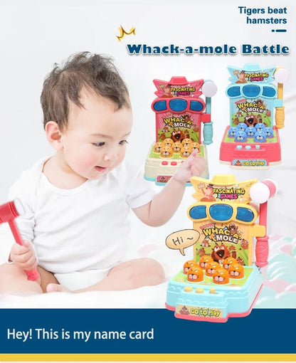 Console de Jogos Iluminador para Bebês de 2024, Brinquedo Elétrico de Bate-toupeira com Música Interativa para Educação Infantil