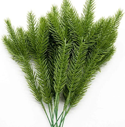 10-100PCS Christmas Artificial Branches Fake Plants Pine Needles Wreath Vine Rattan for Xmas Tree Gift Box Flowers Decoration