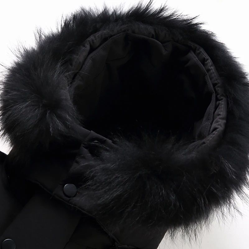 Mens Thickened Down Jacket -30 Winter Warm Down Coat 2025 New Men Fashion Long White Duck Hooded Down Parkas Snow Plus Size 5XL