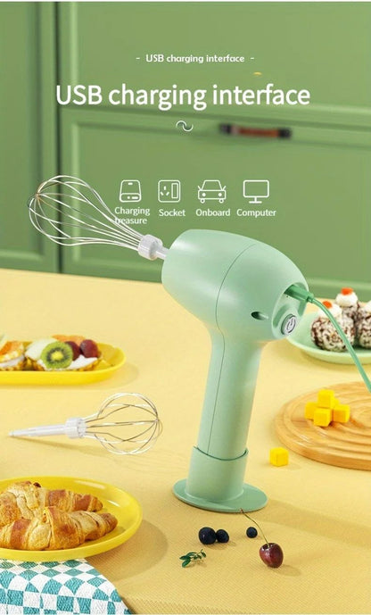 Mixer de Alimentos Elétrico Portátil Sem Fio Batedor de Ovos Automático Batedor de Manteiga Creme Vertical Misturador de Mão Sem Fio para Cozinha
