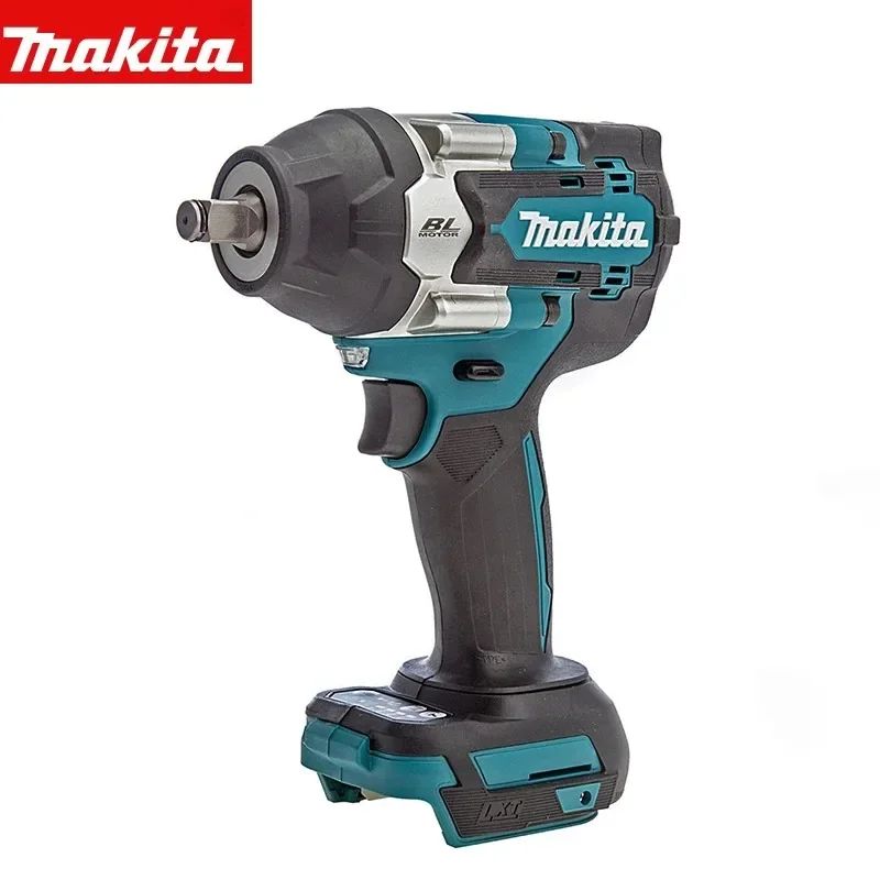 Parafusadeira Elétrica Sem Escova Makita DTW700, Furadeira Recarregável, Bateria e Carregador 18V, Fresadora para Madeira