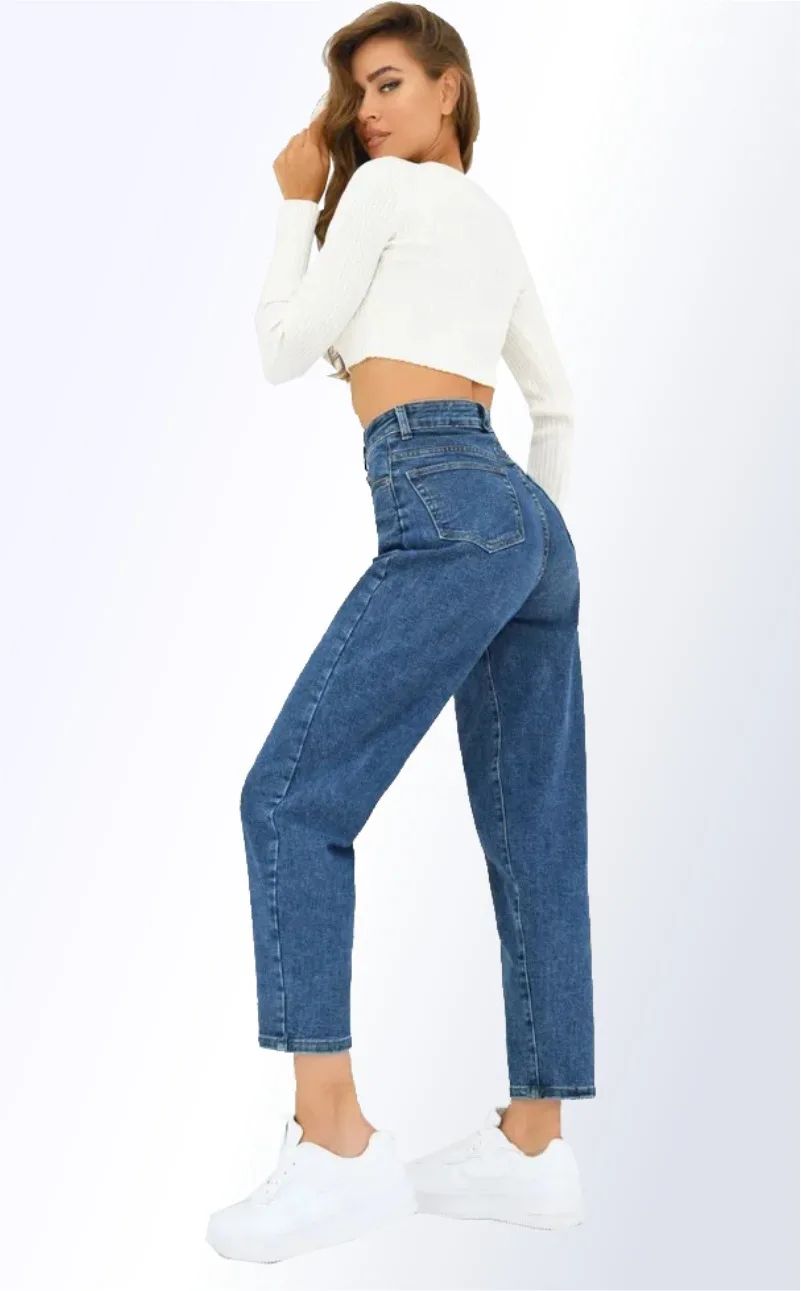 Women's High Waist Straight Leg Jeans Summer Breathable Loose Fit Versatile Comfortable Long Pants Commute Casual Style