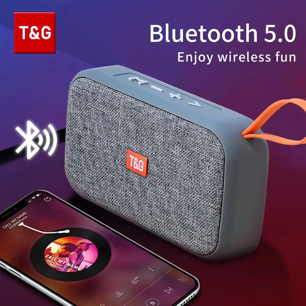 Caixa de Som Portátil TG506 Mini Soundbar Sem Fio Bluetooth 5.0 para Ambientes Internos e Externos HIFI Suporte para Cartão TF Rádio FM À Prova D'Água