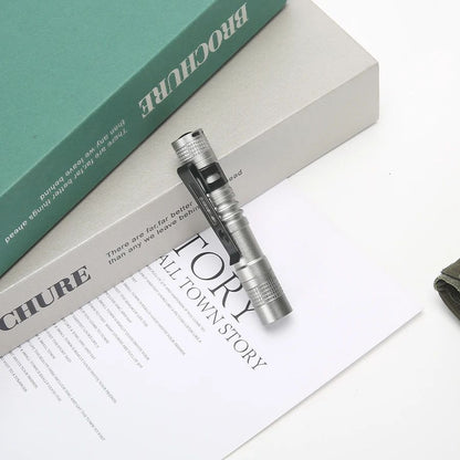 Mini Portable LED Pen Light Flashlight Powered By AAA Battery Torch With Pen Clip Outdoor Camping Emergency Lighting Flashlight