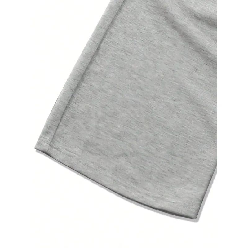 Men's solid color drawstring waist slanted pocket sports pants, pure cotton casual loose pants  sweatpants men pants
