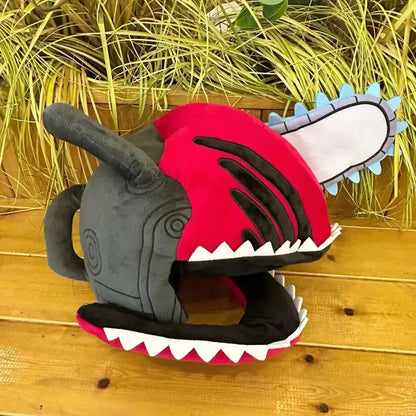 Anime Chainsaw Man Mask Headgear Denji Cosplay Accessories Pochita Caps Half Face Mask Masquerade Halloween Party Custom Prop