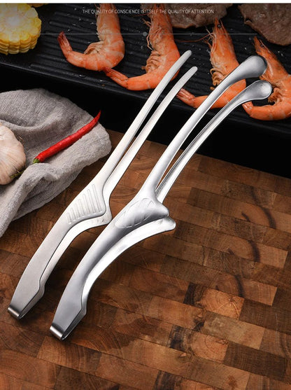 304 Stainless Steel Food Tongs Long Handle Non-slip Barbecue Tongs Steak Tongs Kitchen Cooking Tools Kitchen Accessories