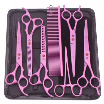 Kit de Tesouras para Tosa Purple Dragon 7" 6.5" de Aço Inoxidável para Pet Tesouras Curvas Tesouras Desbastadoras Tesouras Retas Chunker Z3002