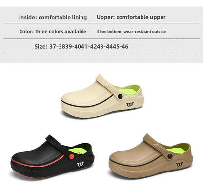 A Pair of Men's Casual Shoes, Waterproof and Oil-Proof, Low-Top Non-Slip Chef Shoes, Wear-Resistant and Non-Slip Men's Shoes