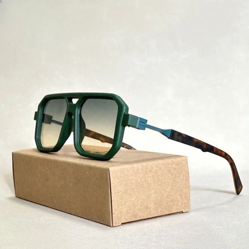 Óculos de Sol Vintage 2025 Proteção Solar Masculinos Quadrados Estilo Retrô Femininos da Moda Gafas De Sol