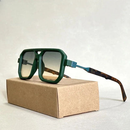 Óculos de Sol Vintage 2025 Proteção Solar Masculinos Quadrados Estilo Retrô Femininos da Moda Gafas De Sol