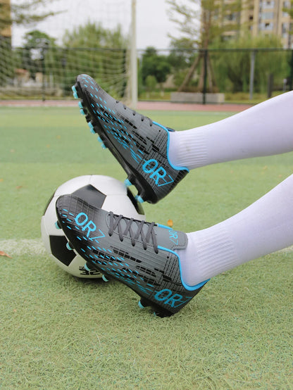 TF/FG Football Field Boots Original Men Women Studded Football Shoes Turf Match Ultralight Soccer Shoes Cleats Unisex Resistant