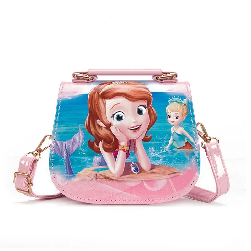 Disney Frozen 2 Elsa Anna Princesa Brinquedos Infantis Bolsa de Ombro Menina Princesa Sofia Bolsa de Mão Infantil Bolsa de Compras Fashion para Crianças Presente
