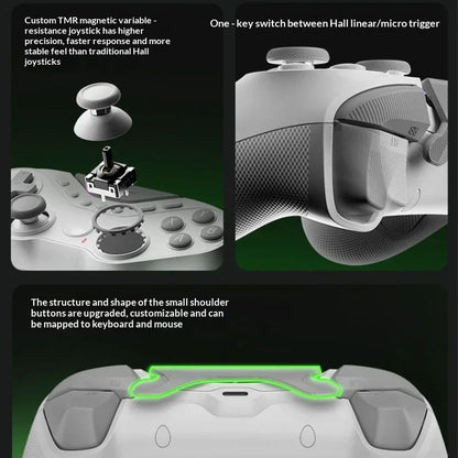 Game Sir Tarantula 8K 1K Wired Game Controller Custom Js13pro TMR Joystick Omron Micro Switches for Steam Switch Android Gamepad