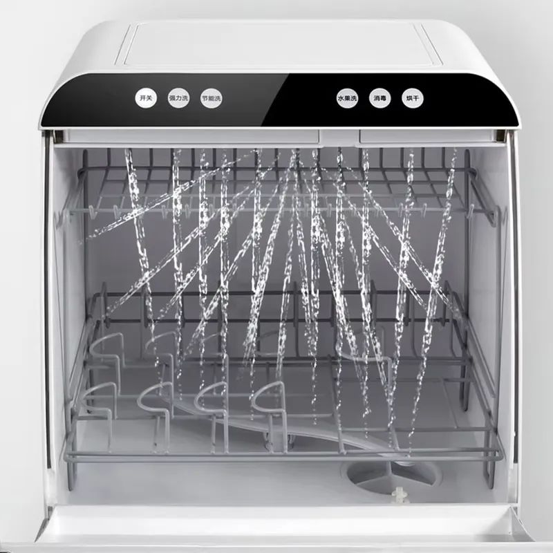 Portable Mini Dishwasher Countertop Automatic Tableware Washer Sterilizer Smart Kitchen Appliance for Home Office Compact
