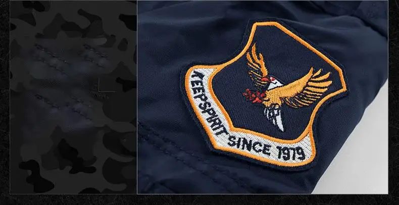 Winter Hip Hop Thick Warm Jacket Men High Quality Military Motorcycle Ma-1 Aviator Pilot Coats Male Baseball Bomber Jacket