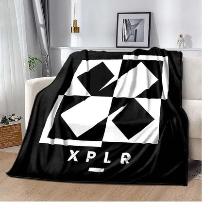 Manta Estampada Sam& Colby XPLR Manta de Sofá para Lazer Lençol de Casa Sofá Escritório Ar Condicionado Macia Viagem de Lazer Manta Personalizável