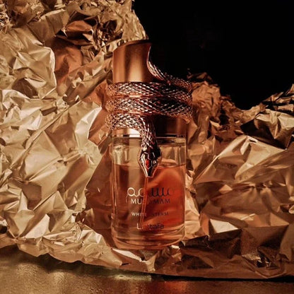 100ml Luxury Arabian Perfume Duo Unisex White & Gold Scents with Rich Oud Amberwood Coconut & Oriental Floral Notes Gifts